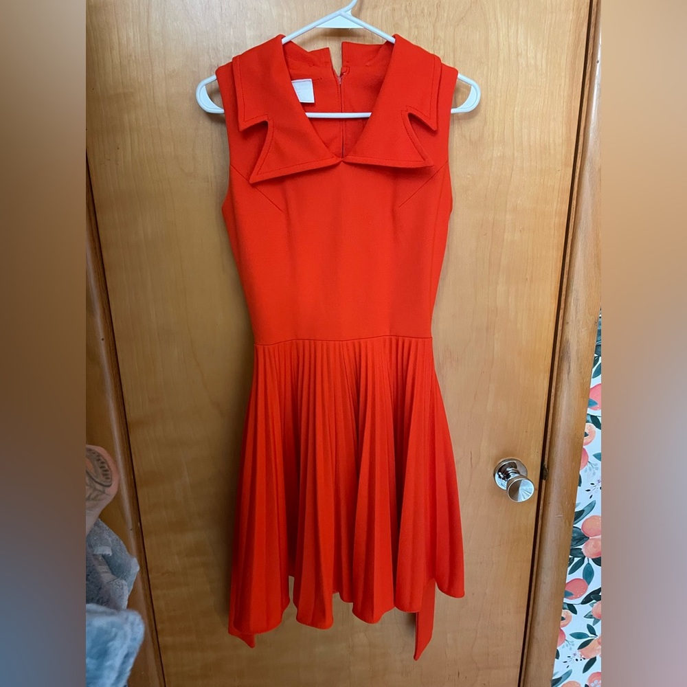 Vintage 1960s Mod orange Mini dress. Super retro groovy